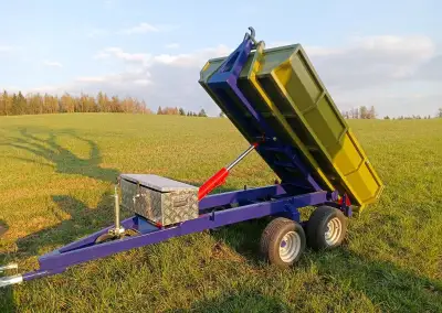 Hákový nosič kontajneru za čtyřkolku, malotraktor