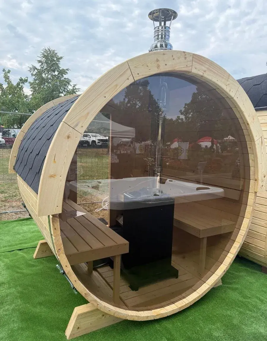 Finská sudová sauna - výstavní kus za akční cenu