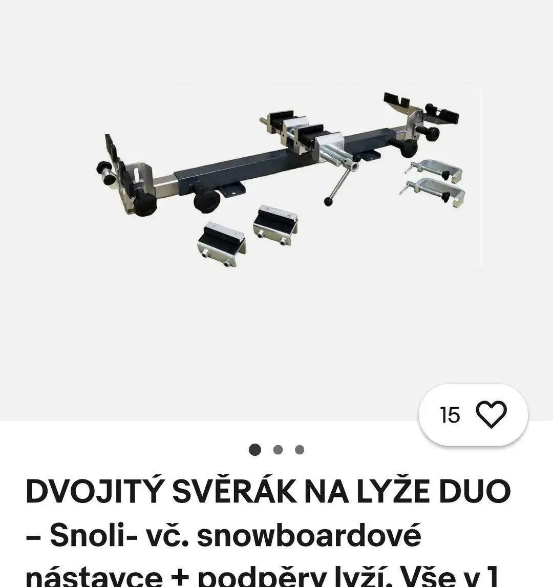 Držák lyží, snowboard na ponk