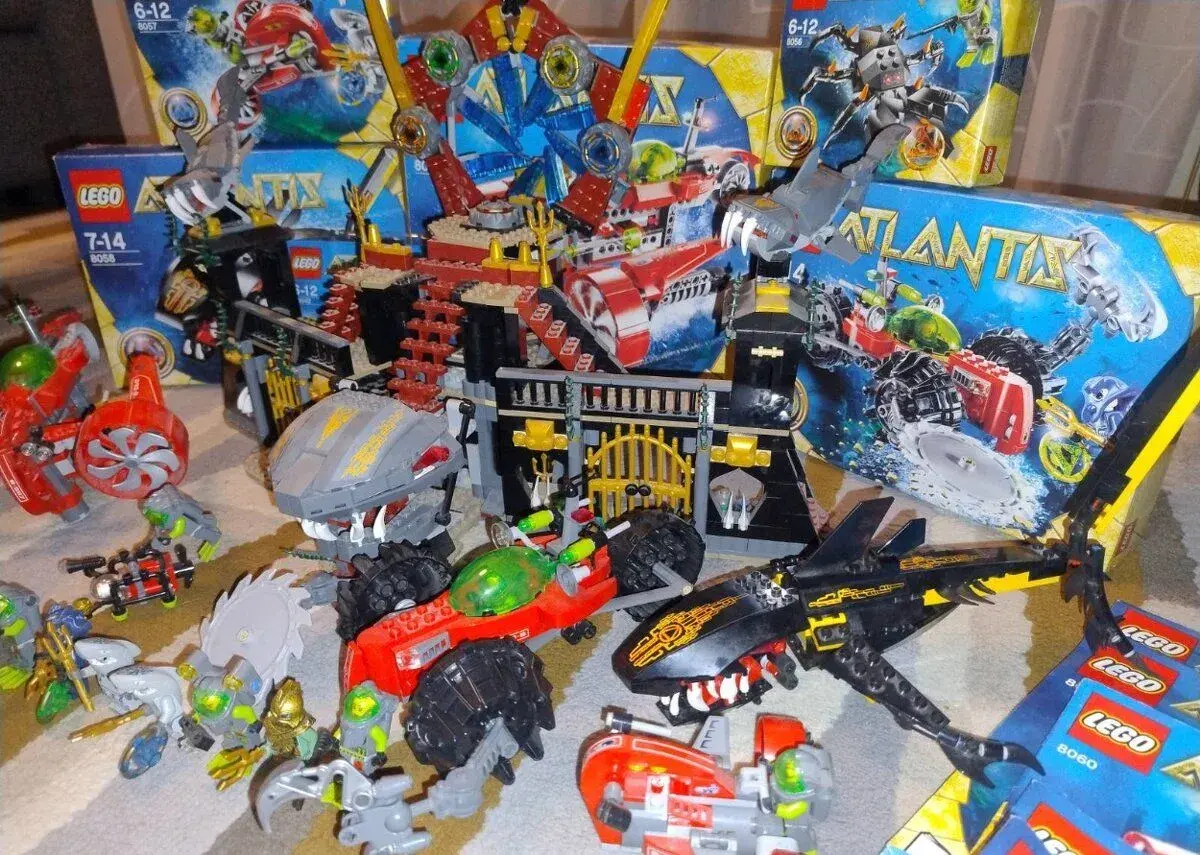 LEGO Atlantis velká sbírka + krabice a návody