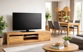 TV televizní stolek z masivu BUK Germany 200 cm