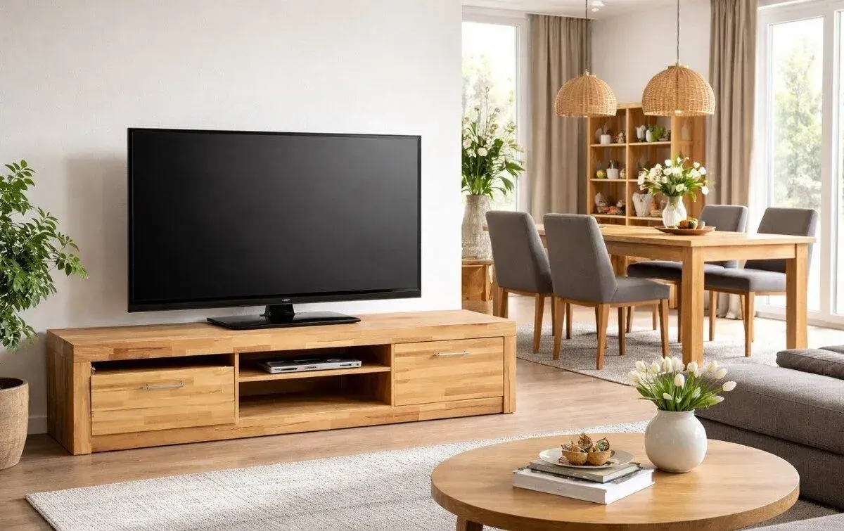 TV televizní stolek z masivu BUK Germany 200 cm
