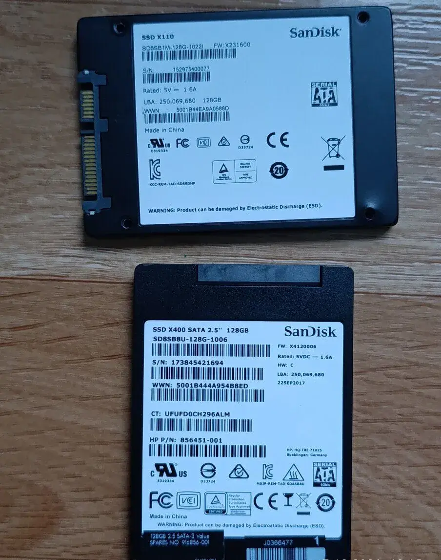 2x SSD SanDisk 128GB