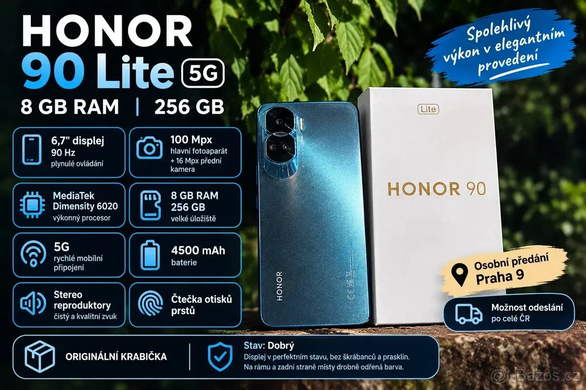 HONOR 90 Lite 5G 8/256GB | 100Mpx | 90Hz | 4500 mAh