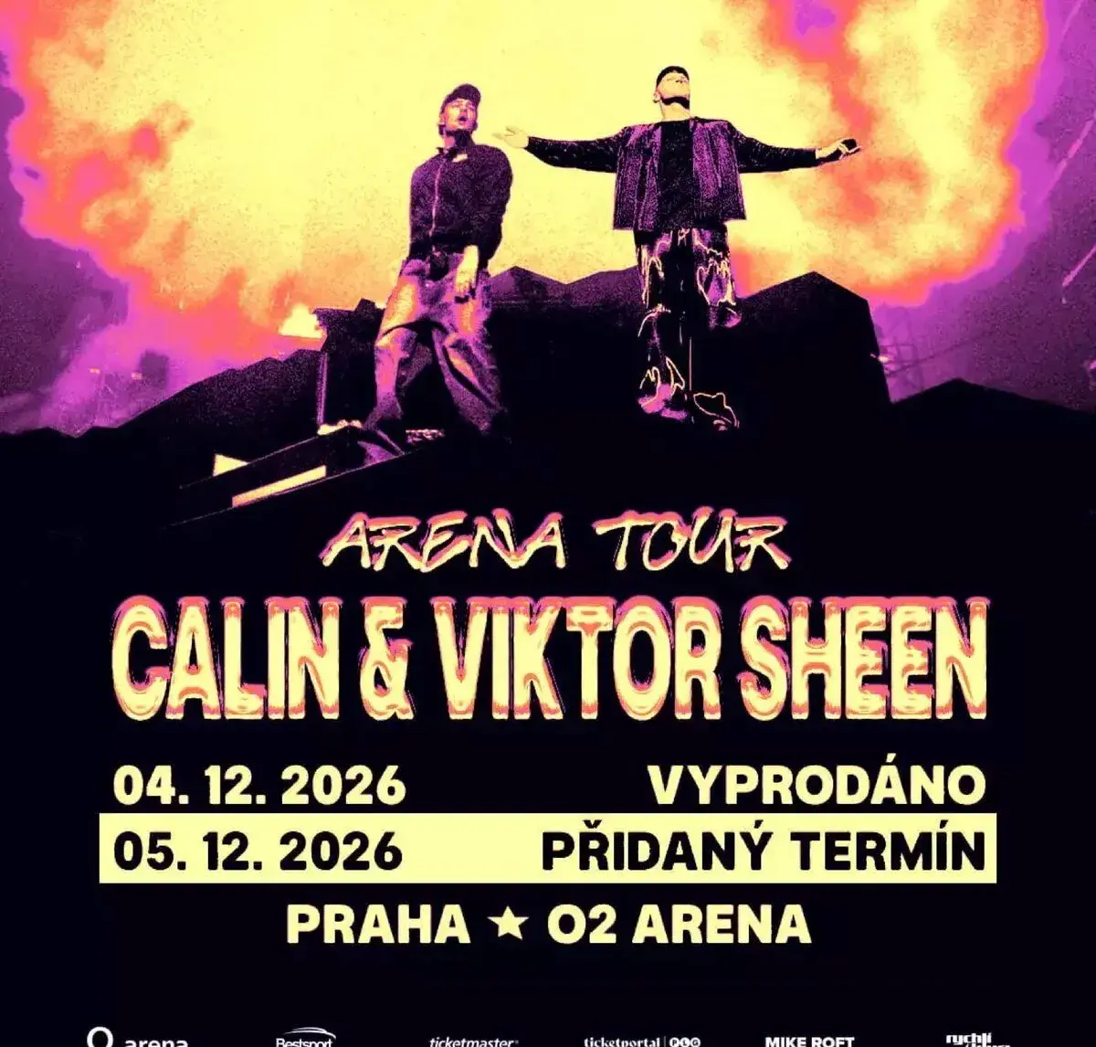 1x listek na stání - calin a viktor O2 praha