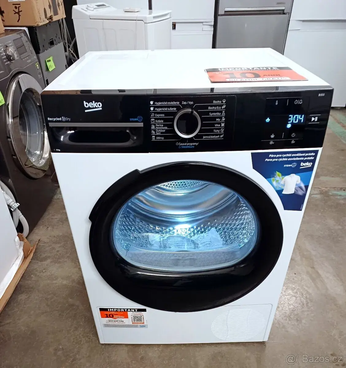 Nová sušička BEKO A+++ 8 kg, tepelné čerpadlo,ZÁRUKA BM3T38