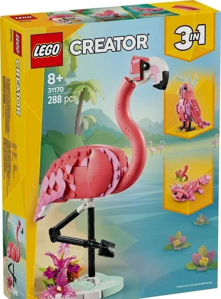 LEGO Creator 3v1 31170 Divoká zvířata: Růžový plameňák