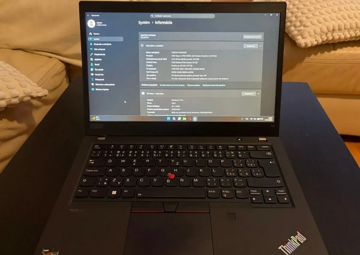 Lenovo ThinkPad T14 Gen 2 (AMD) – Ryzen 5 PRO, 40 GB RAM