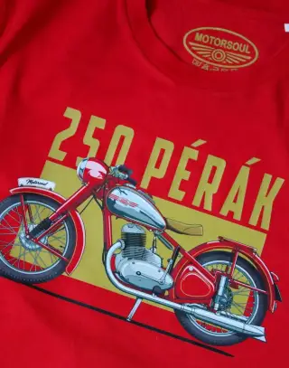 Stylové tričko Jawa 250 Pérák – velikost XL