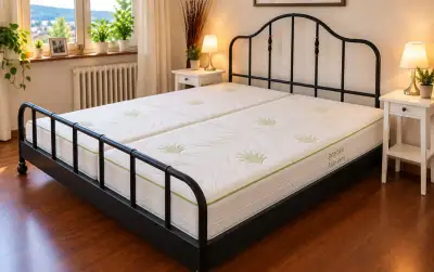 Postel IKEA 160×200 + rošty + 2 matrace Dormeo ALOE VERA