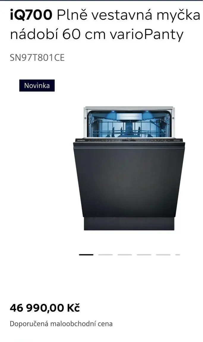 Nová vest. myčka SIEMENS STUDIOLINE SN97T801CE / jeden kus