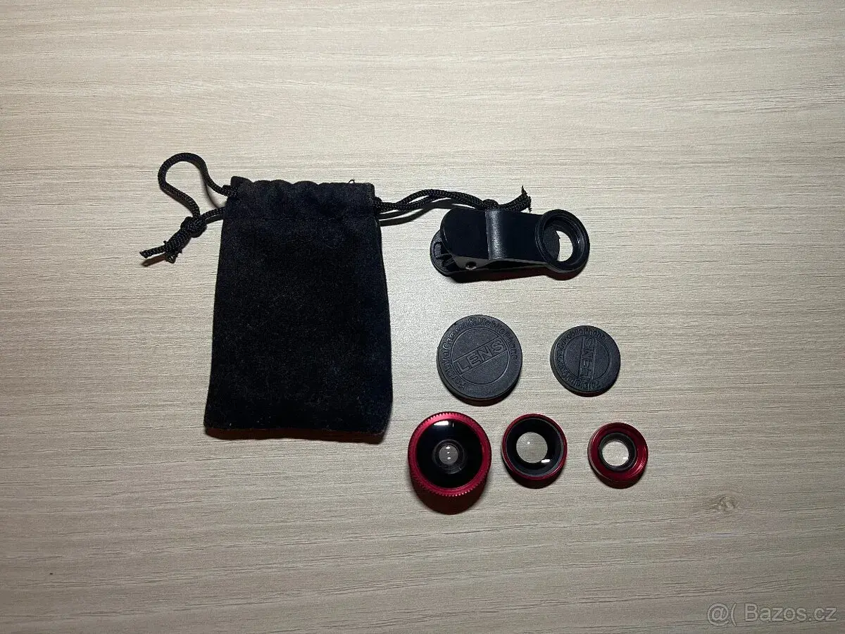 Objektivy na mobil 3v1 – fish eye / makro / wide