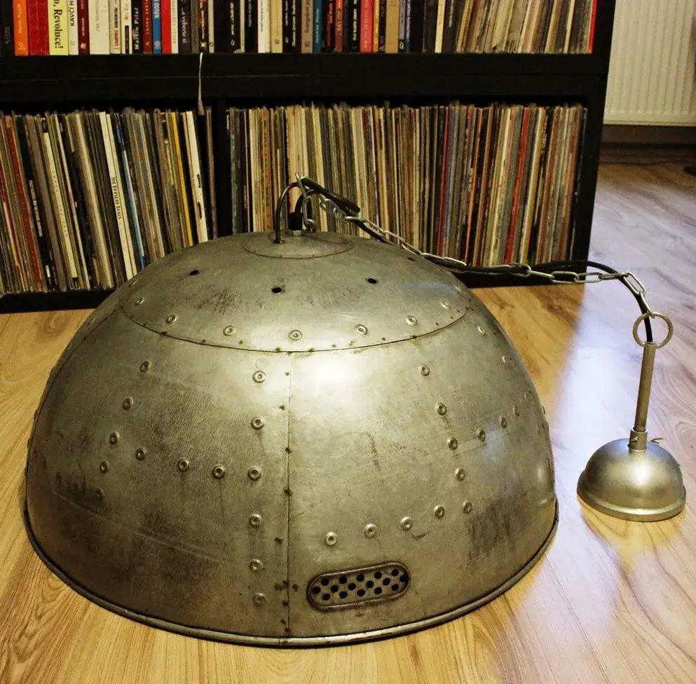 Lustr závěsný kovový Factory, 60 cm, stříbrná