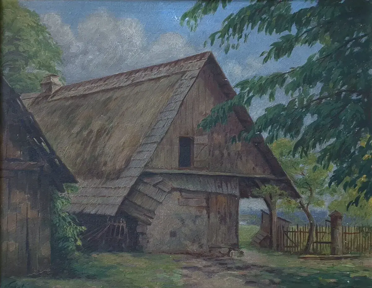 Josef Netal (1880-1952) Stará chalupa, olej