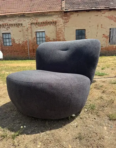 Otočné designové křeslo – antracitová barva