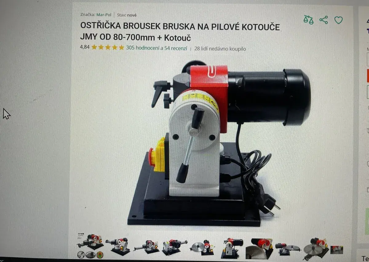 Ostřička pilových kotoučů