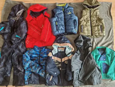Zimní bunda, vesta, větrovka, kombinéza 104, 104/110