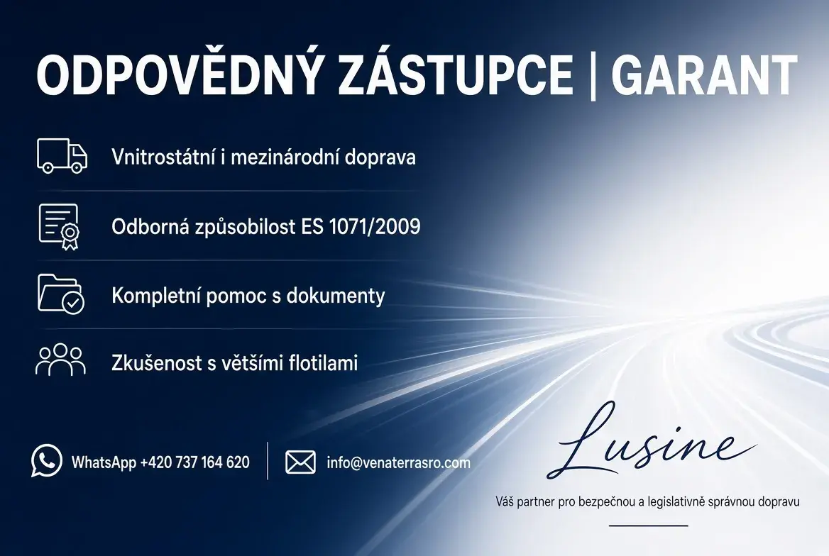 ODPOVĚDNÝ ZÁSTUPCE - GARANT - SILNIČNÍ DOPRAVA