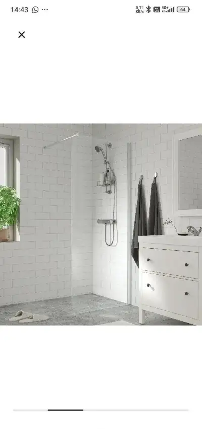 Sprchovací Zástěna , sprcha IKEA 84x199cm Nová