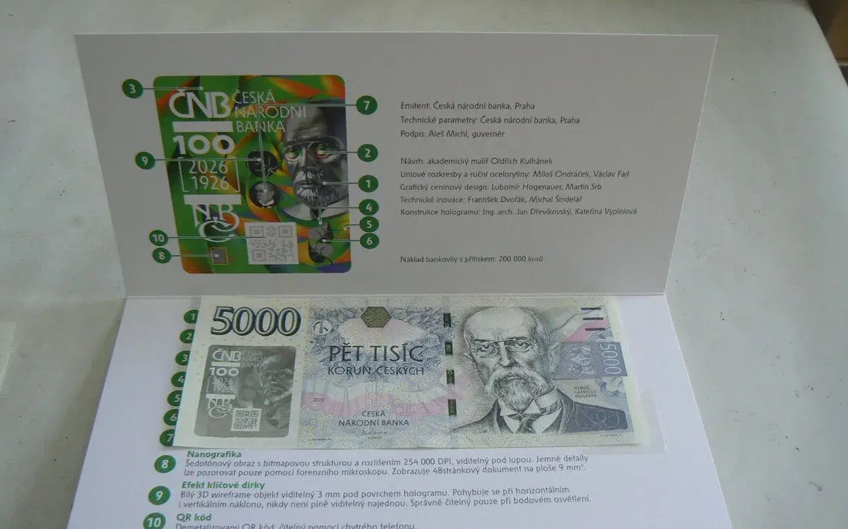 VÝROČNÍ 5000,- S PŘÍTISKEM ČNB