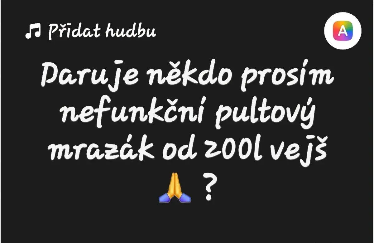 Daruje někdo pultový mrazák ?