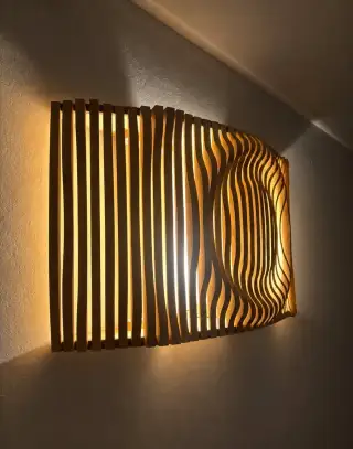 Kaštanový dřevěný obraz s 3D efektem