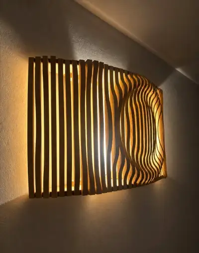 Kaštanový dřevěný obraz s 3D efektem