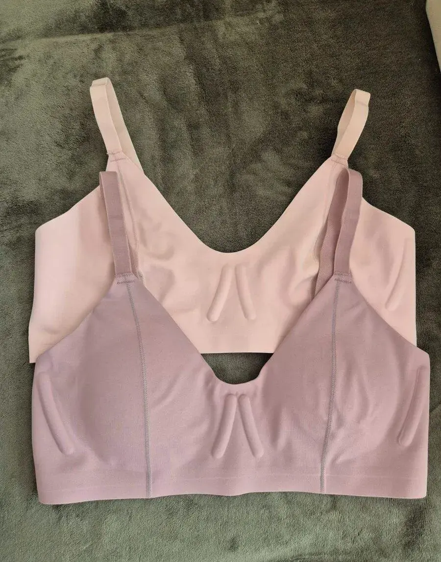 Set dvou růžových bezešvých podprsenek Body Flirt