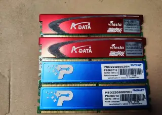 6GB DDR2 - 2x 1GB A-data a 2x 2GB Patriot