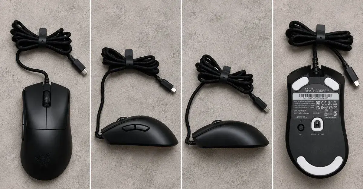 Razer DeathAdder V3 – herní myš, 30K DPI, černá