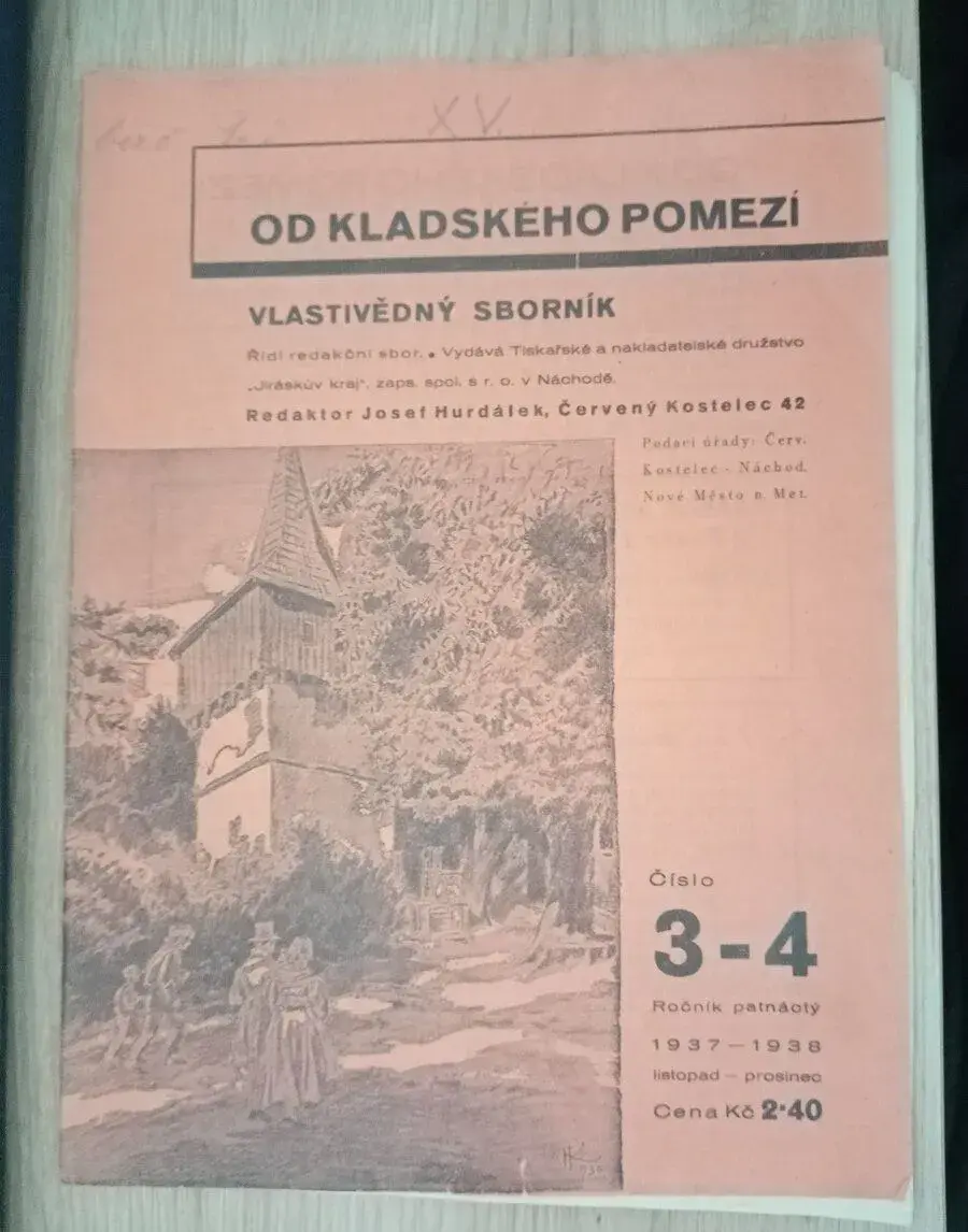 Od kladského pomezí vlastivědný sborník 1937-1938