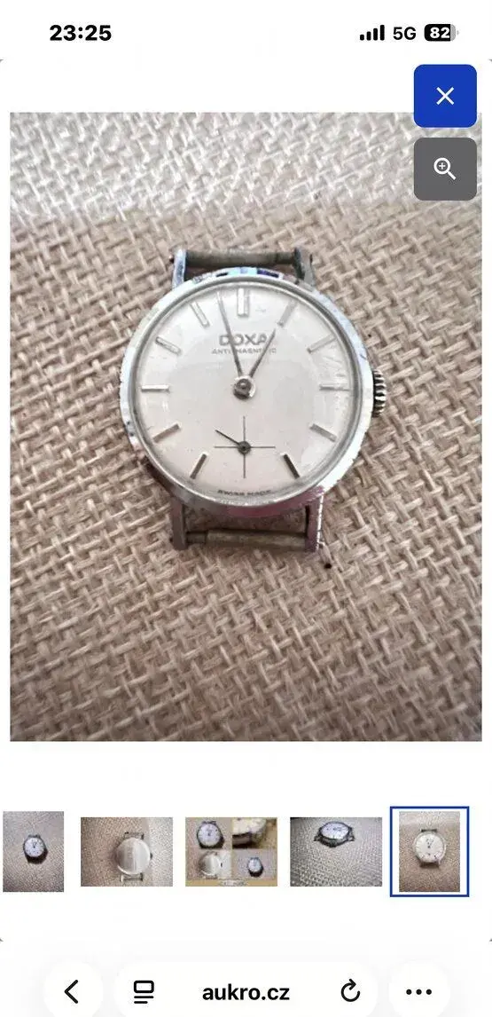 Vintage švýcarské hodinky DOXA – Antimagnetic, původní korun