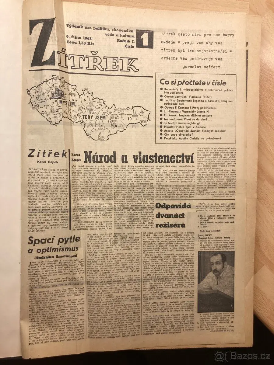 Svazek týdeníku Zítřek z let 1968–1969