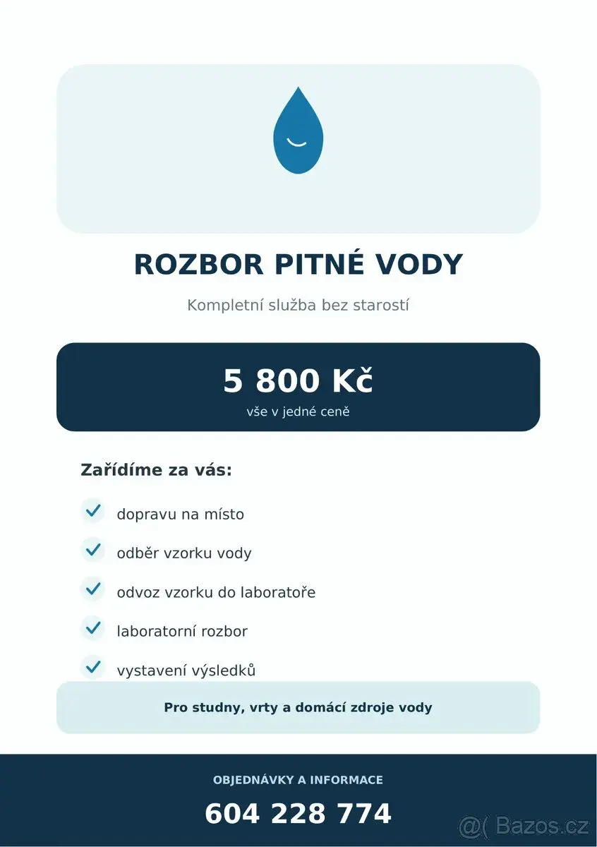 KOMPLETNÍ ROZBOR VODY