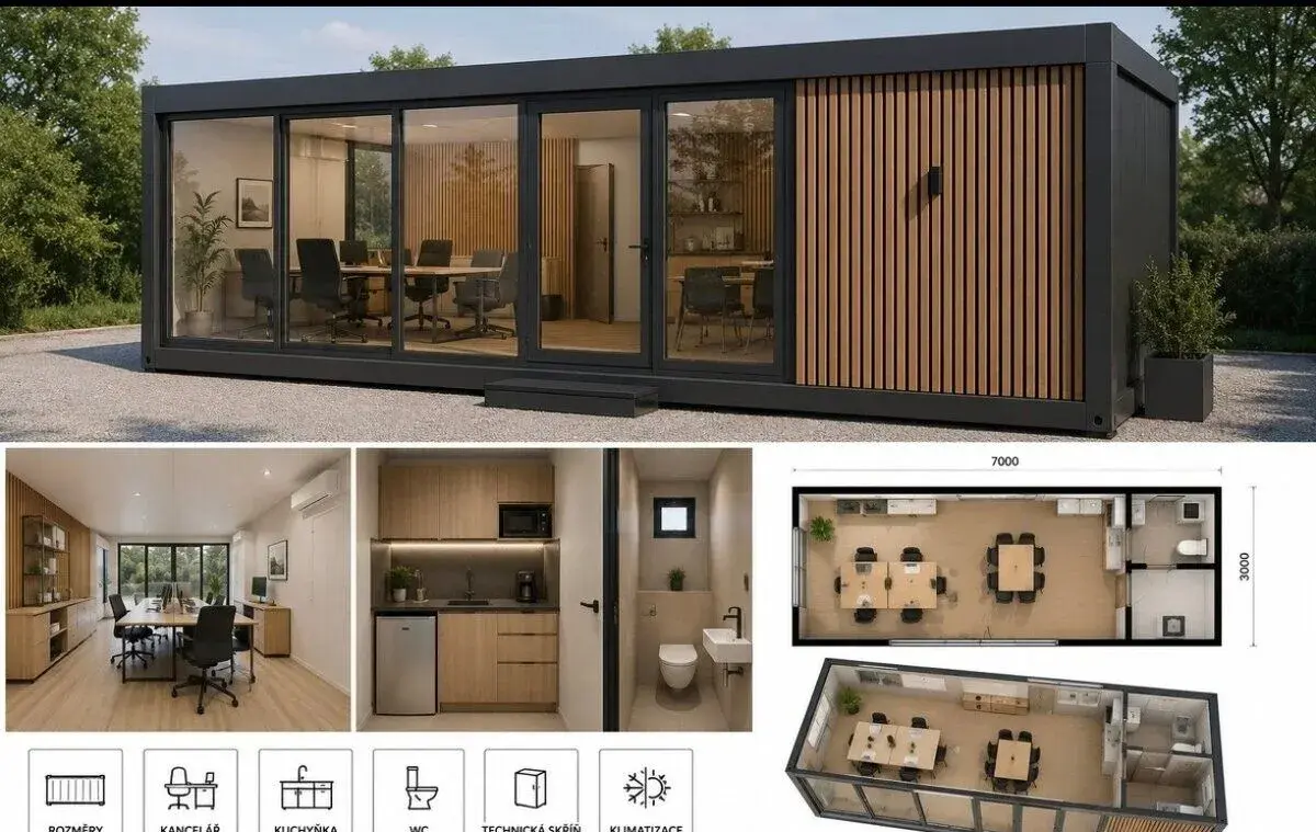 Prodám modulární kancelářský kontejner 7x3 m