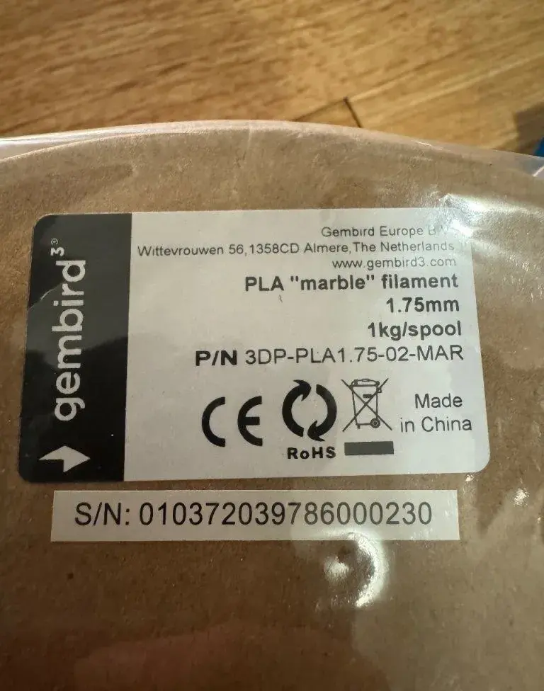Filament mramor PLA marble 1.75mm 1kg