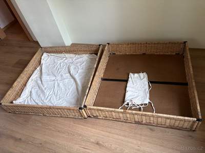 Úložný box / proutěný koš pod postel