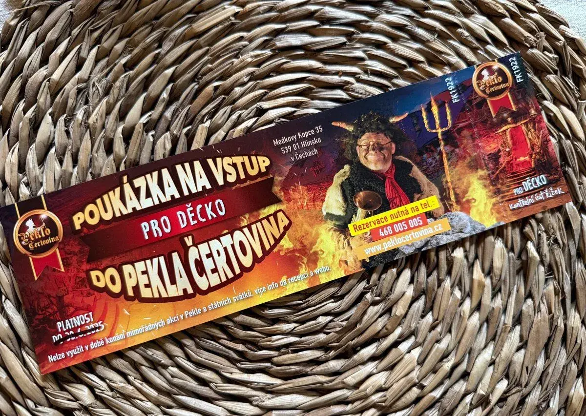 Dětská vstupenka do Pekla Čertovina