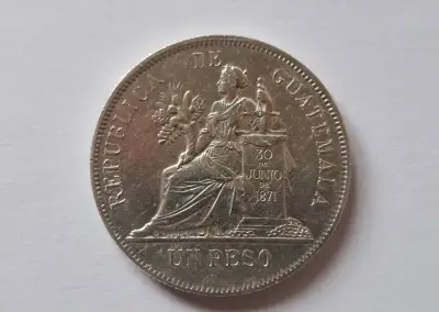 Stříbro 1 Peso 1894 Guatemala stříbrná mince Střední Amerika