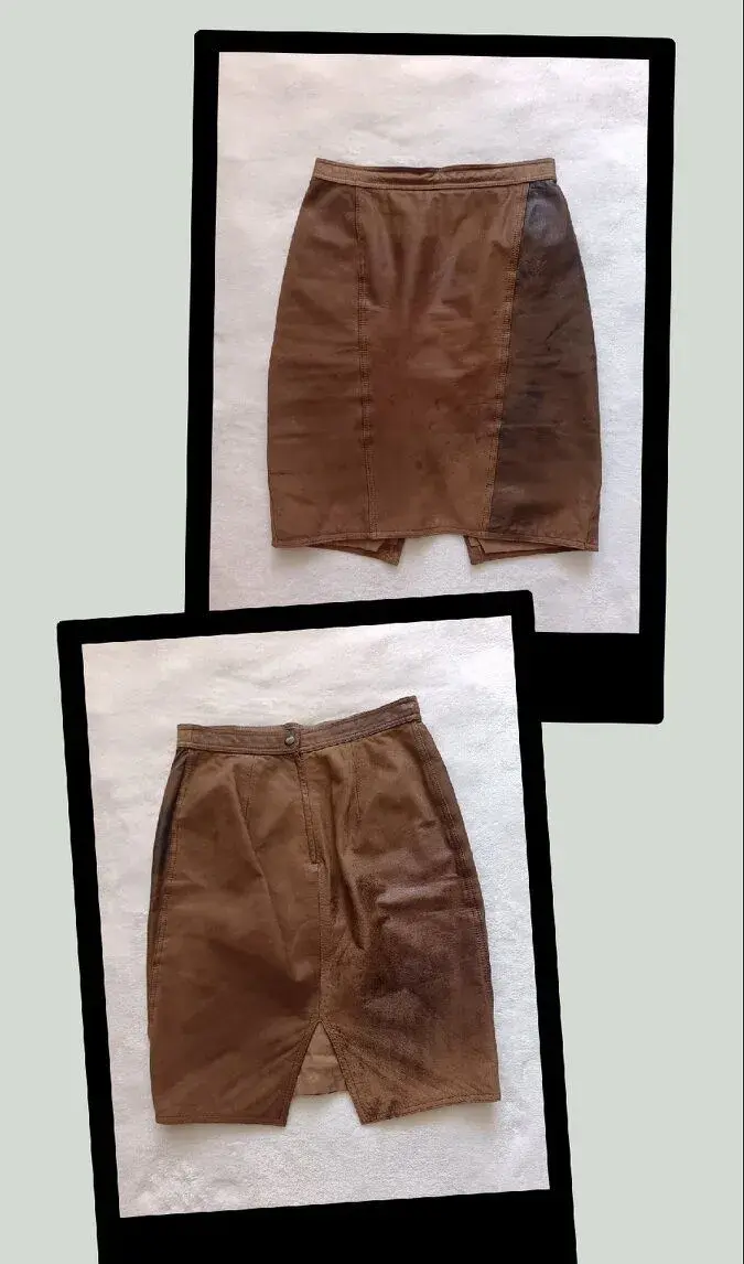 Kožená sukně vintage M