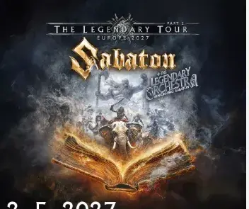SABATON 2.5.2027 VIP klubové patro