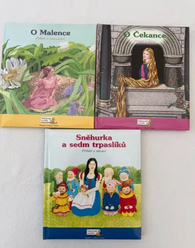 3 knížky - O Malence, O Čekance, Sněhurka