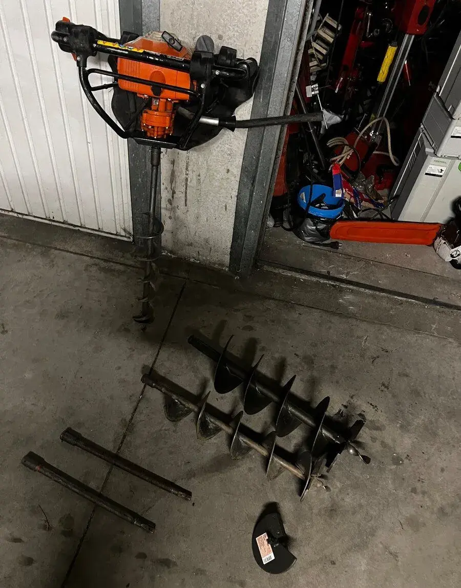 Stihl půdní vrták+ 90 150 200mm vrtáky+vrtací hlava 2x prodl