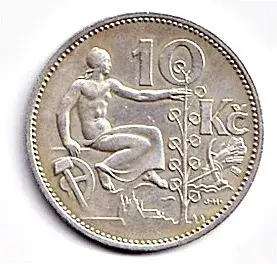 Stříbrná mince CS - 10 Kč - 1931 - BK