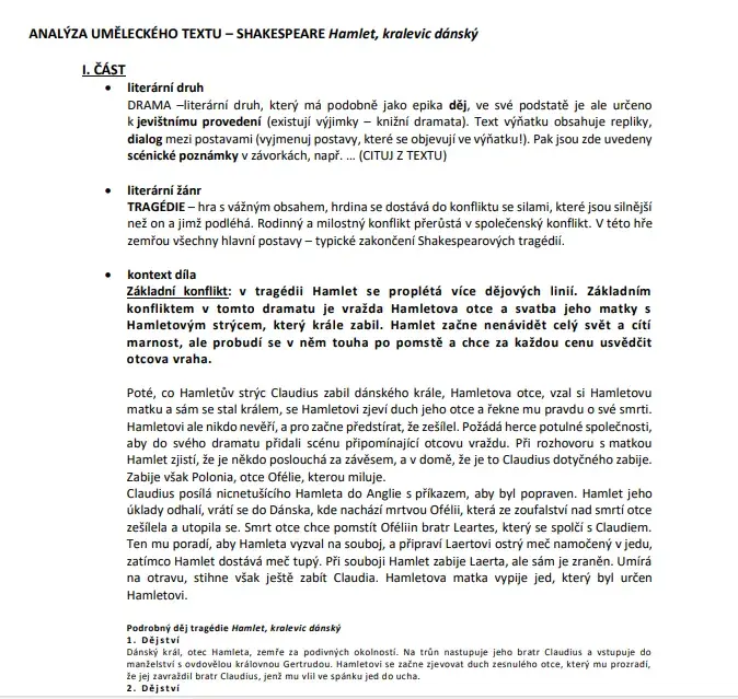 Maturitní otázky z Čj - rozbory knih