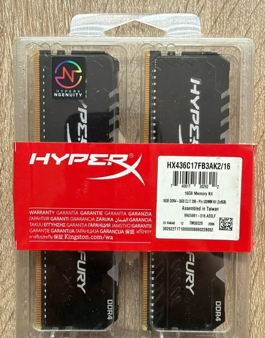 HyperX 16GB KIT DDR4 3600MHz CL17 FURY