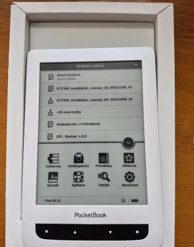PocketBook Basic Touch 624 – téměř nepoužitá, originální bal