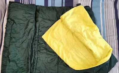 Spaci pytel zeleno-zluty 190x75cm