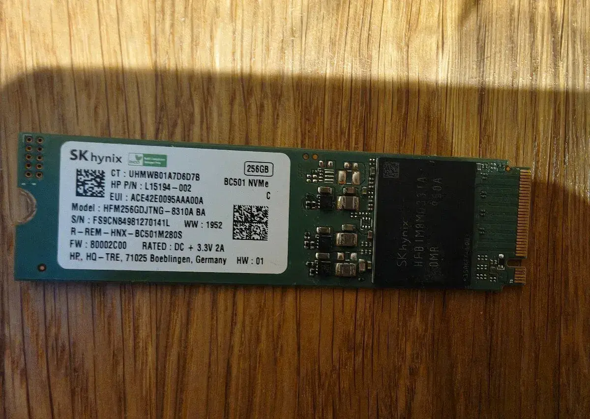 SSD NVMe SK Hynix 256 Gb