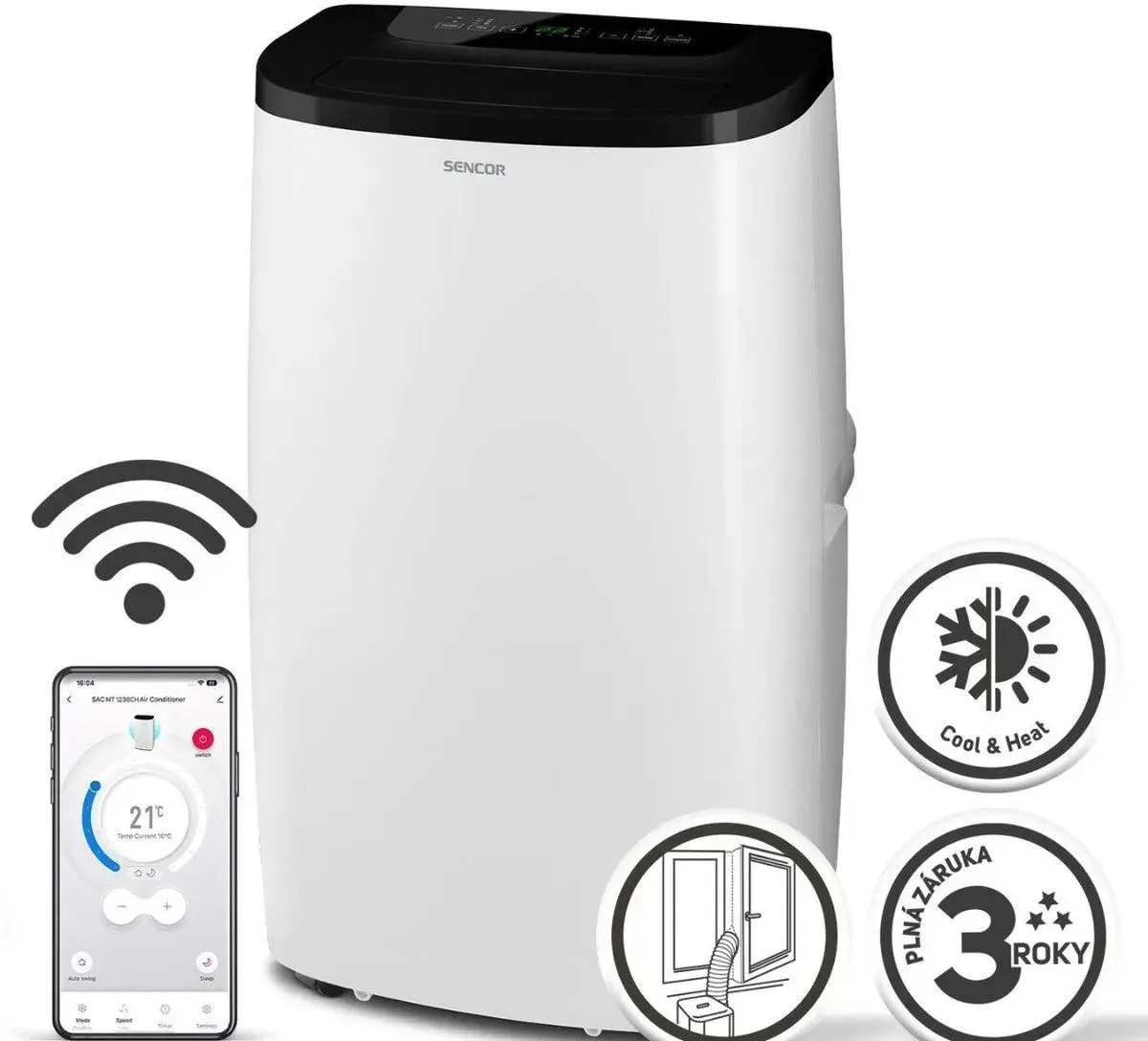 NOVÁ Mobilní klimatizace SENCOR SAC MT1238CH Wi-Fi